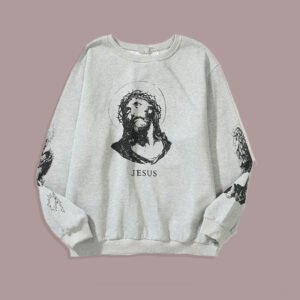 Jesus SAINT MXXXXXX Logo Crew-Neck Sweatshirt