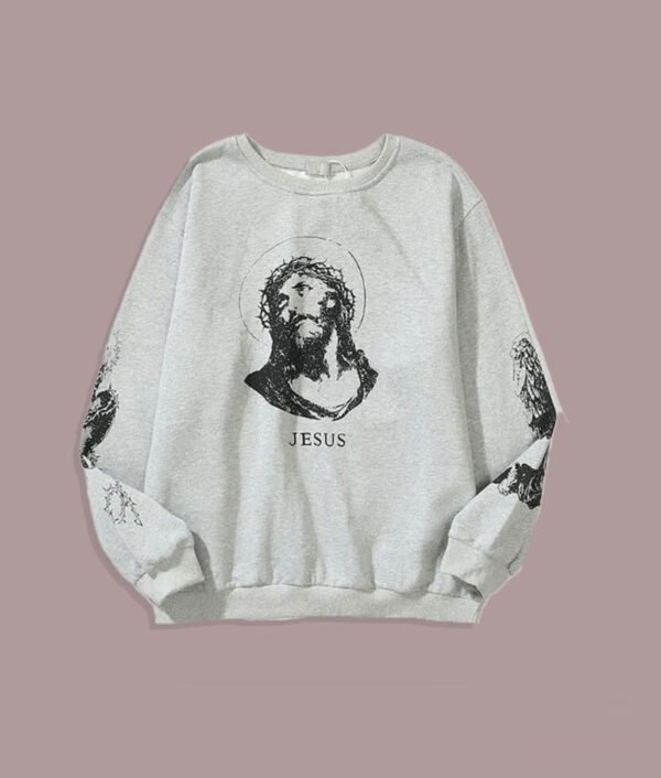 Jesus SAINT MXXXXXX Logo Crew-Neck Sweatshirt