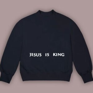 Kanye West Jesus Is King Chicago Painting Crewneck Navy