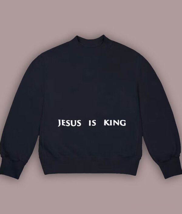 Kanye West Jesus Is King Chicago Painting Crewneck Navy