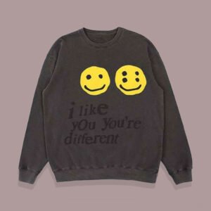 Kanye West I Like You Different Graffiti Face Sweatshirt Brown